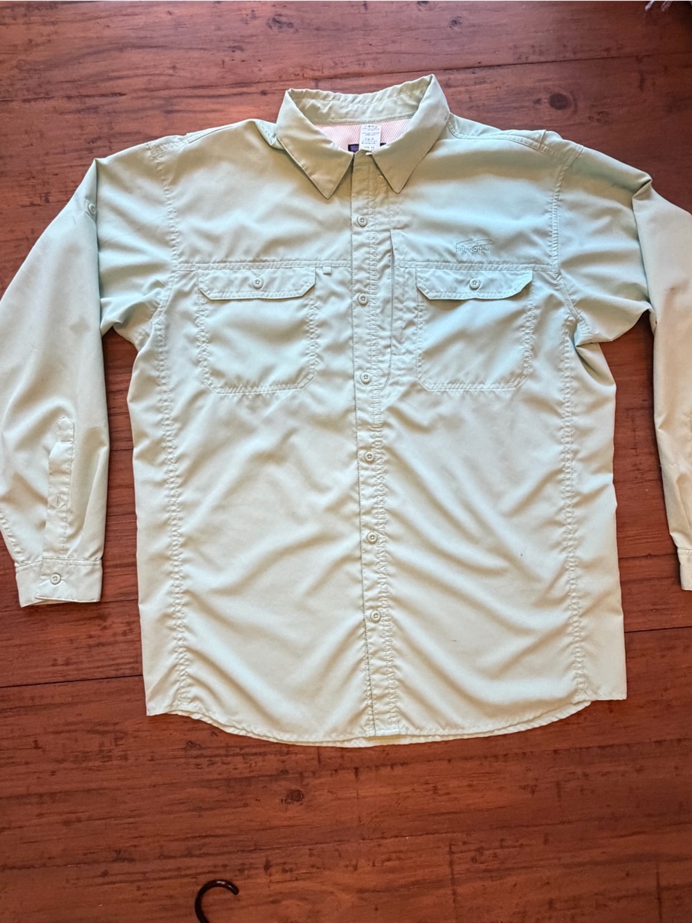 Patagonia Men's Button-Down Shirt in Light Sage Green